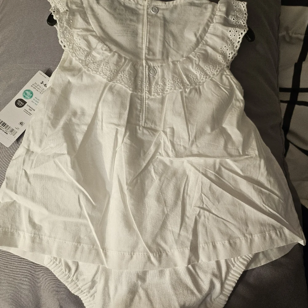 White onesie dress‎